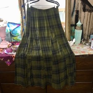 Ruff Hewn Plaid maxi skirt